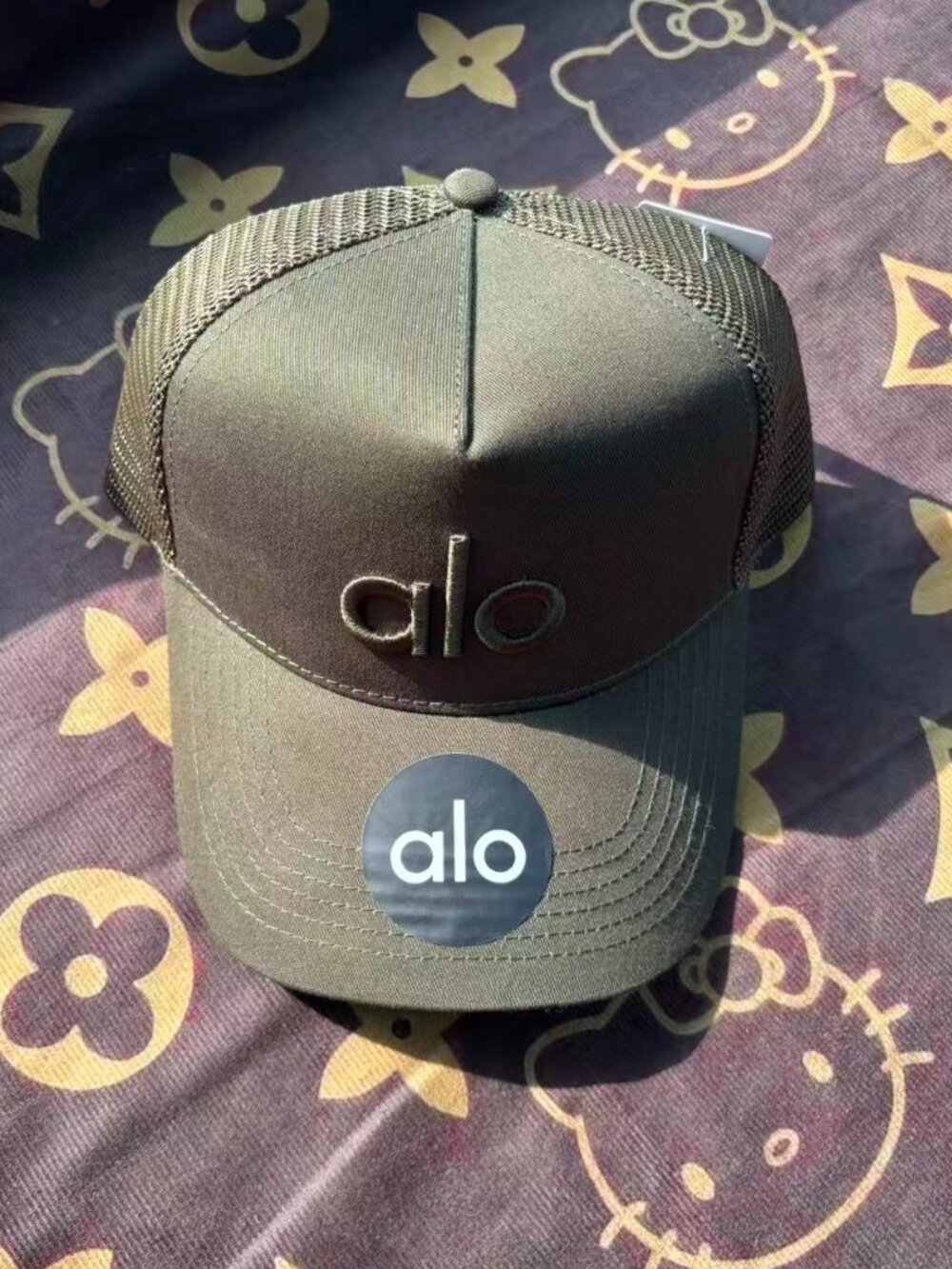 🪶 Alo District Trucker Hat  Invisible Green Mesh Cap 🧢